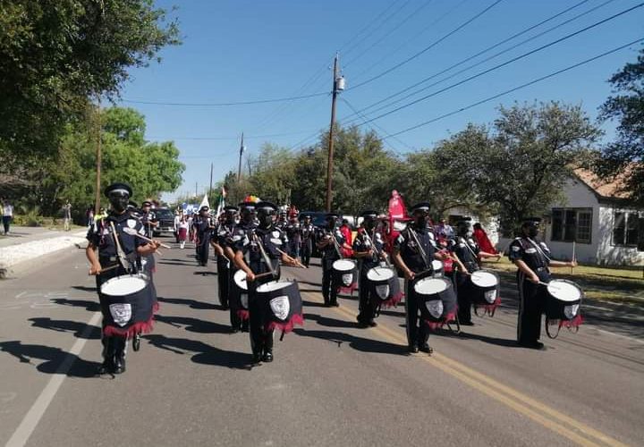 Participan Banda de Guerra y Escolta de Prepa Municipal en desfile internacional