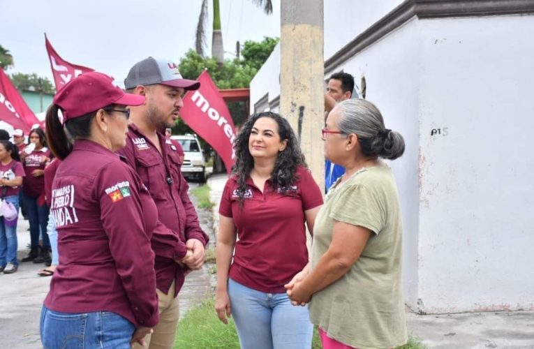 Una gran caminata de convencimiento se llevó a cabo en Río Bravo rumbo al triunfo de Morena, este próximo 2 de junio: Olga Sosa