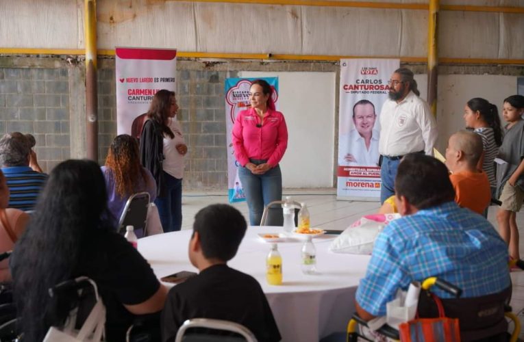 Fortalecerá candidata Carmen Lilia Canturosas programas de generación de empleo para personas con discapacidad