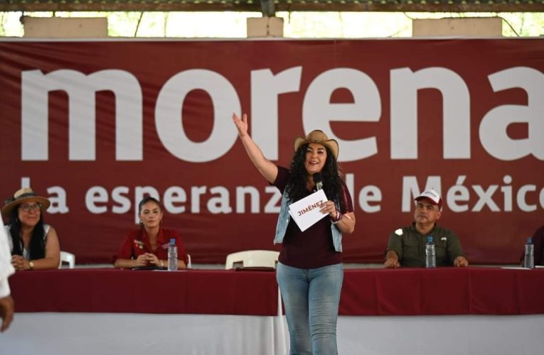 Pueblo de Jiménez respalda a las candidatas de Morena, Olga Sosa al Senado y Corina Garza a la presidencia municipal