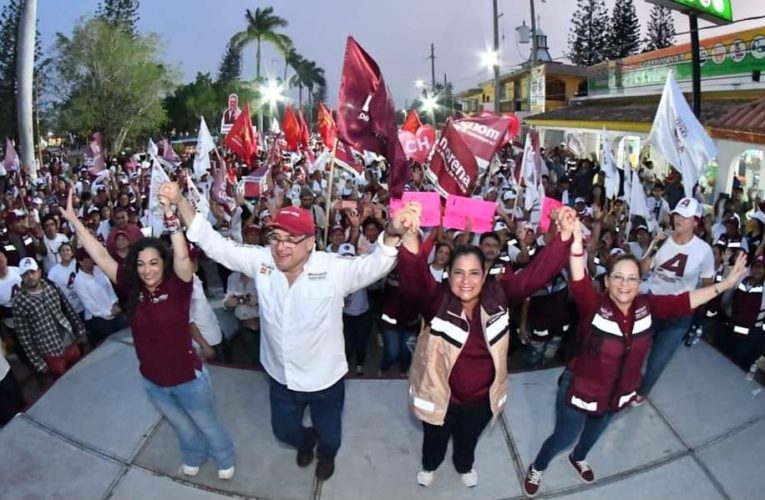 Altamirenses de Cuauhtémoc y Esteros respaldan a Olga Sosa, Armando Martínez y Blanca Narro