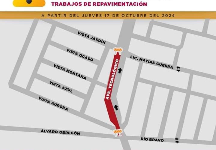 Cerrarán vialidad en colonia Infonavit por trabajos de recarpeteo